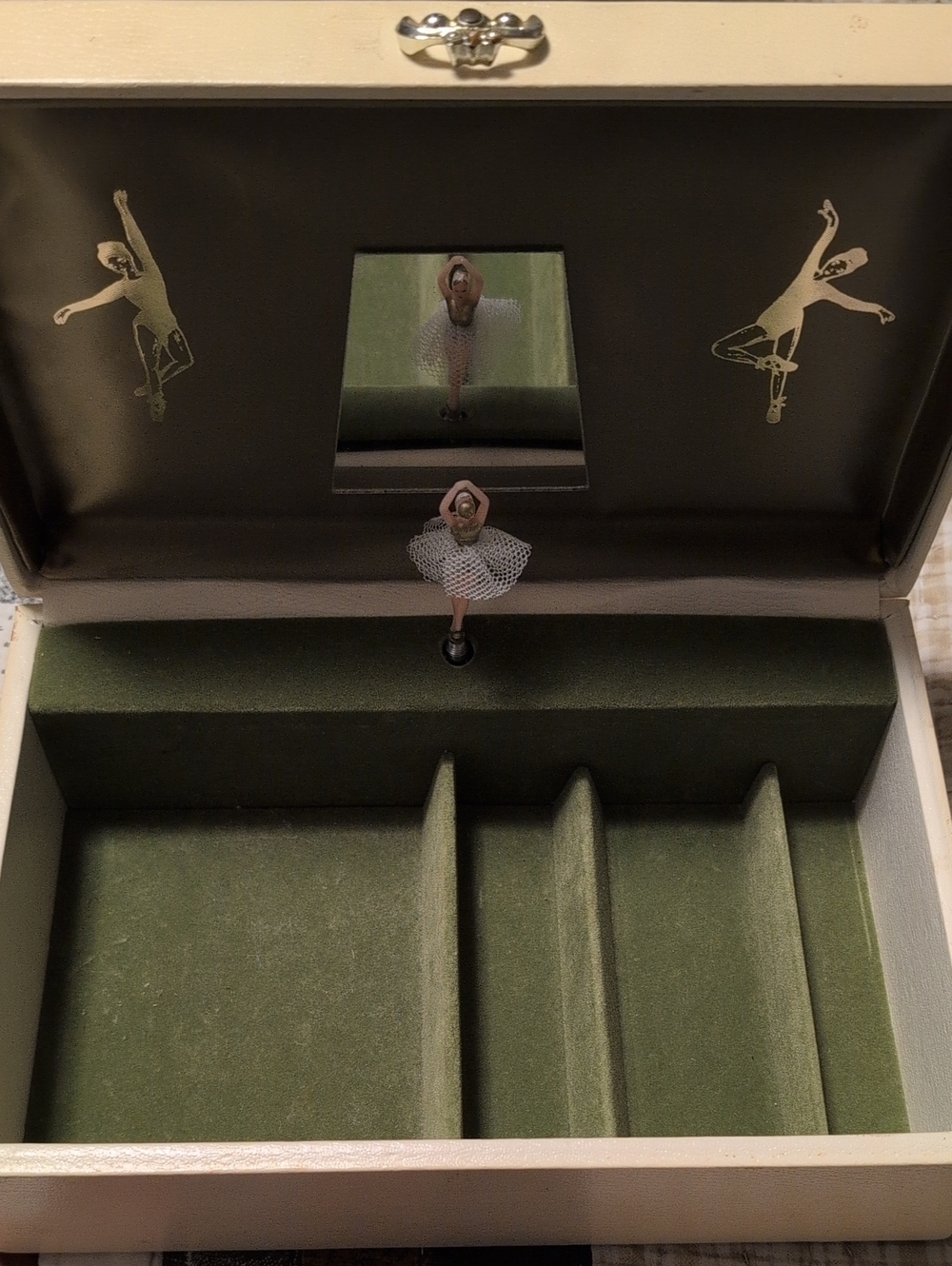 Vintage LADY BUXTON Dancing Ballerina Music Jewelry Box 10.5" x 7" x 4" - Picture 11 of 14